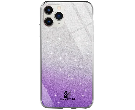 TPU+Glass чехол Swarovski для Apple iPhone 11 Pro (5.8") Фиолетовый