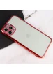 Прозрачный силиконовый чехол с глянцевой окантовкой Full Camera для Apple iPhone 11 Pro (5.8") Красный