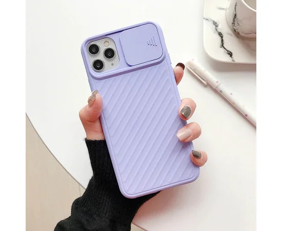 Чехол Camshield TPU со шторкой защищающей камеру для Apple iPhone 11 Pro (5.8") Сиреневый