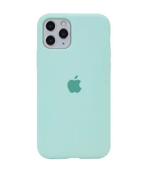 Чехол Silicone case (A) (с закрытым низом) для Apple iPhone 11 Pro (5.8") Бирюзовый / Turquoise