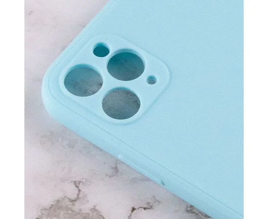 Силиконовый чехол Candy Full Camera для Apple iPhone 11 Pro (5.8") Бирюзовый / Turquoise