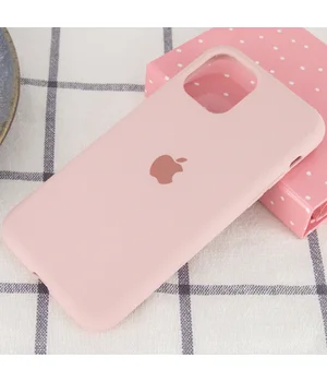 Чохол Silicone case (A) (з закритим низом) для Apple iPhone 11 Pro (5.8 ") Рожевий / Pink Sand