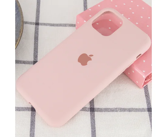 Чехол Silicone case (A) (с закрытым низом) для Apple iPhone 11 Pro (5.8") Розовый / Pink Sand