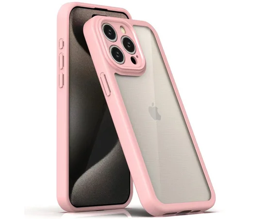 TPU чехол Transparent + Colour 1,5mm для Apple iPhone 11 Pro (5.8") Pink