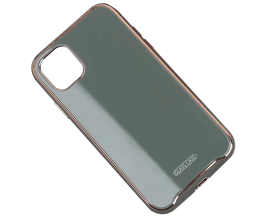 TPU+Glass чехол Venezia для Apple iPhone 11 Pro (5.8") Зеленый / Pine green