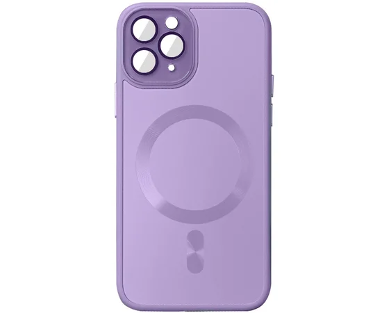Чехол TPU+Glass Sapphire Midnight with MagSafe для Apple iPhone 11 Pro (5.8") Сиреневый / Lilac