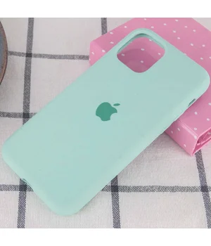 Чехол Silicone case (A) (с закрытым низом) для Apple iPhone 11 Pro (5.8") Бирюзовый / Turquoise