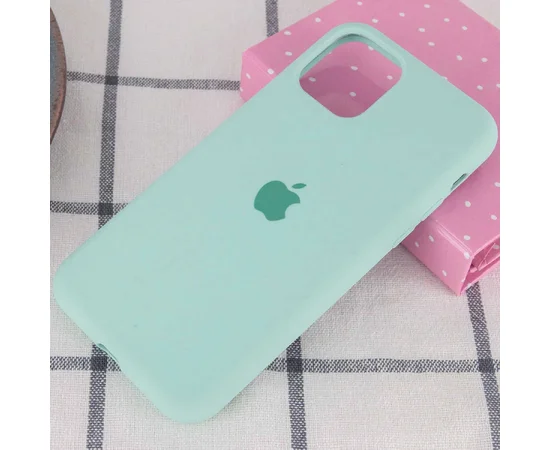 Чехол Silicone case (A) (с закрытым низом) для Apple iPhone 11 Pro (5.8") Бирюзовый / Turquoise