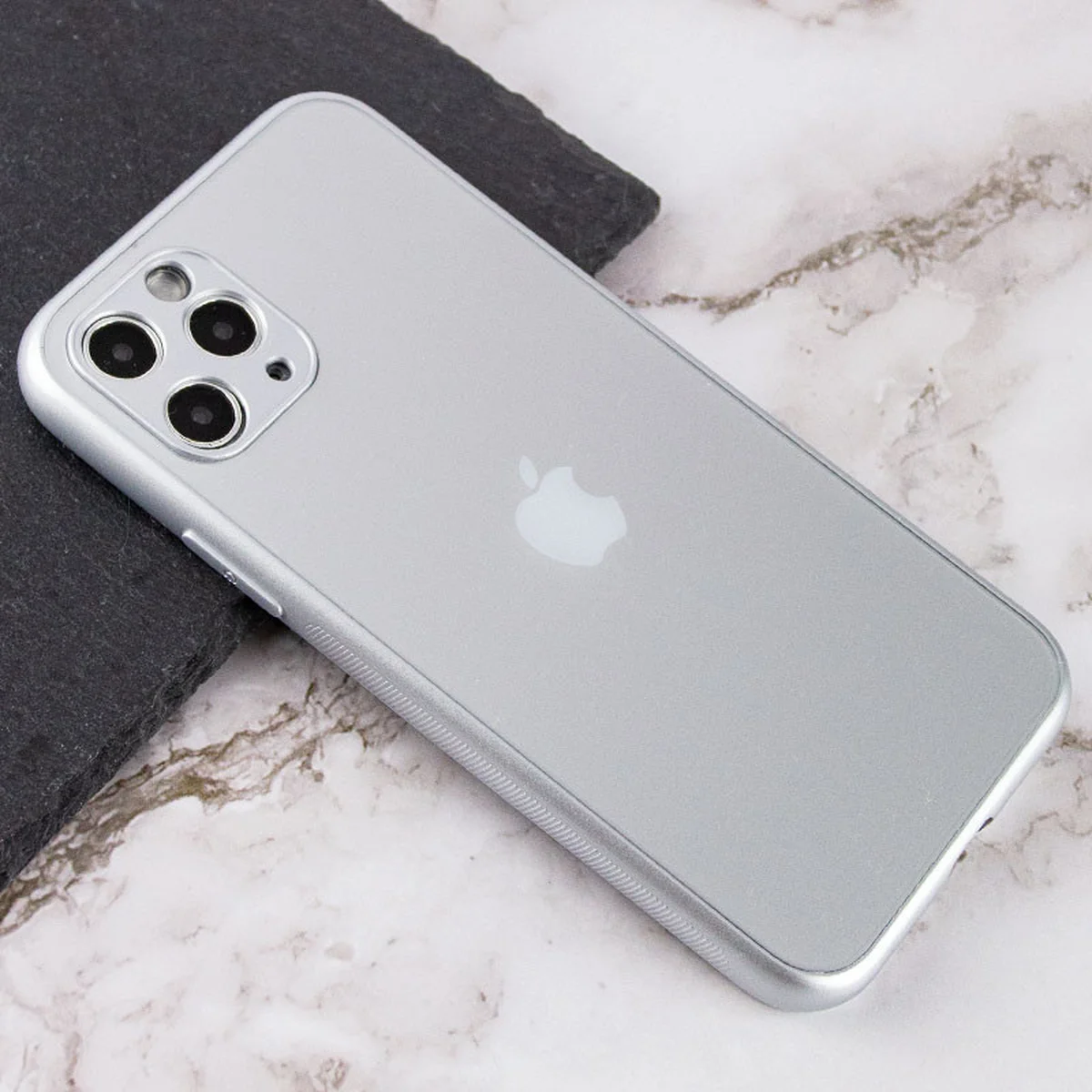 TPU+Glass чехол Matte Candy Full camera для Apple iPhone 11 Pro (5.8") Белый