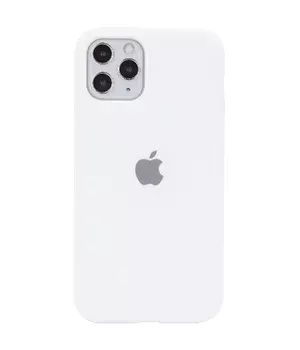 Чехол Silicone case (A) (с закрытым низом) для Apple iPhone 11 Pro (5.8") Белый / White