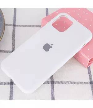 Чехол Silicone case (A) (с закрытым низом) для Apple iPhone 11 Pro (5.8") Белый / White
