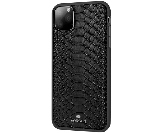 Шкіряна накладка VORSON Snake series для Apple iPhone 11 Pro (5.8 ") Чорний