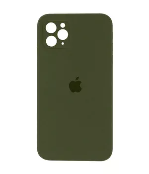 Чехол Silicone Case Square Full Camera Protective (AA) для Apple iPhone 11 Pro (5.8") Зеленый / Dark Olive