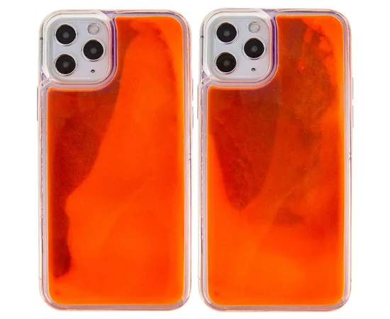 Неоновый чехол Neon Sand glow in the dark для Apple iPhone 11 Pro (5.8") Фиолетовый / Оранжевый