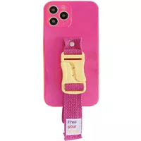 Чохол Handfree з кольоровим ремінцем для Apple iPhone 11 Pro (5.8") Рожевий