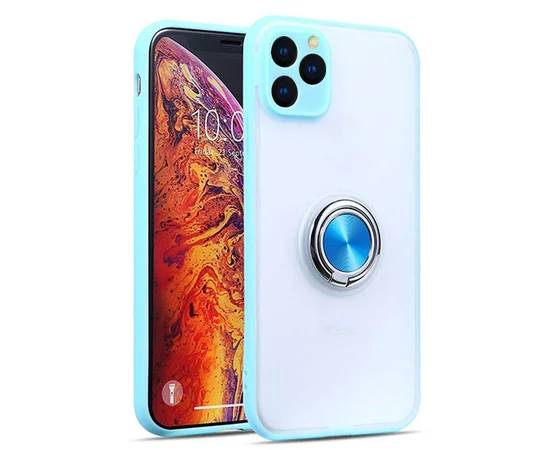 TPU-PC чехол Deen Shadow Ring series для Apple iPhone 11 Pro (5.8") Бледно-бирюзовый