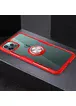 TPU+PC чехол Deen CrystalRing for Magnet (opp) для Apple iPhone 11 Pro (5.8") Бесцветный / Красный