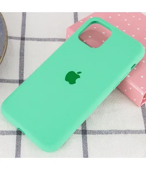 Чохол Silicone case (A) (з закритим низом) для Apple iPhone 11 Pro (5.8 ") Зелений / Spearmint