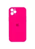 Чехол Silicone Case Square Full Camera Protective (AA) для Apple iPhone 11 Pro (5.8") Розовый / Barbie pink