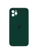 Чехол Silicone Case Square Full Camera Protective (AA) для Apple iPhone 11 Pro (5.8") Зеленый / Dark green