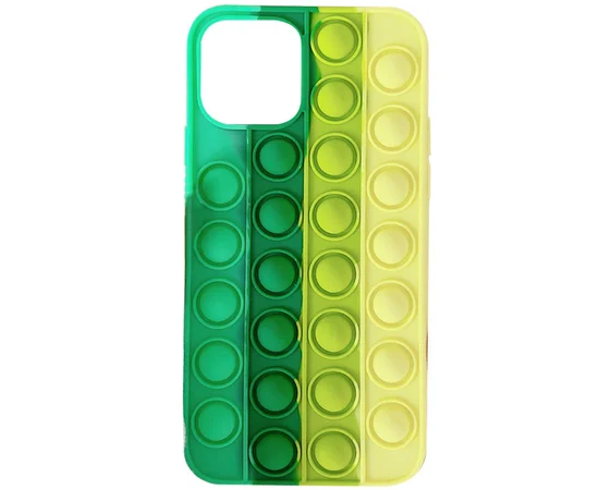 Силиконовый 3D чехол-антистресс Pop it Bubble для Apple iPhone 11 Pro (5.8") Spearmint / Yellow