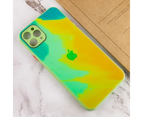 Чохол TPU+Glass Impasto abstract для Apple iPhone 11 Pro (5.8") Yellow green