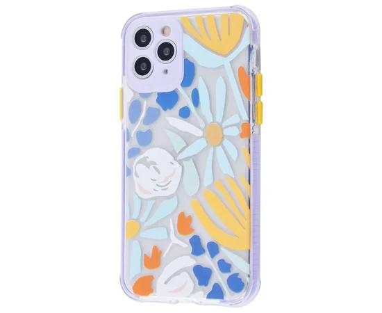 TPU чехол Flowers Colourful для Apple iPhone 11 Pro (5.8") Сиреневый/Цветы