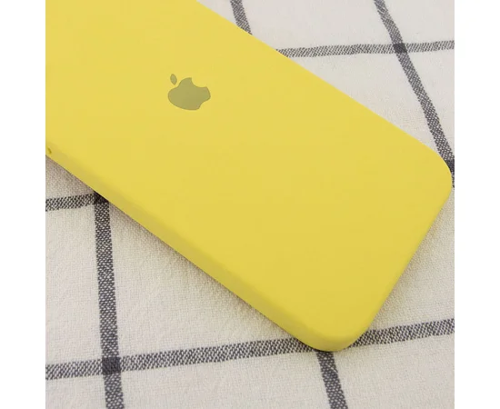 Чехол Silicone Case Square Full Camera Protective (AA) для Apple iPhone 11 Pro (5.8") Желтый / Canary Yellow