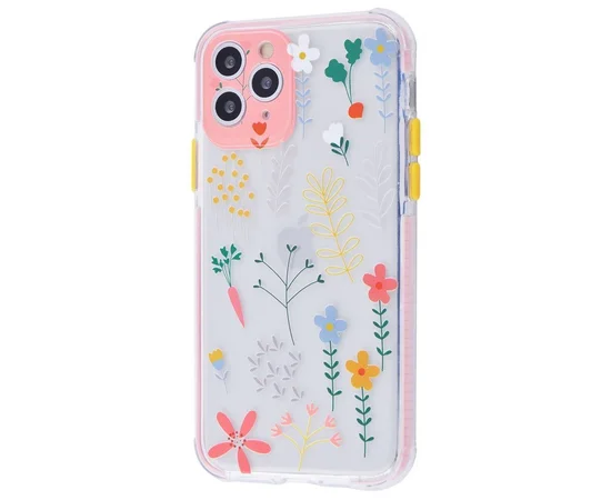 TPU чохол Flowers Colourful для Apple iPhone 11 Pro (5.8 ") Рожевий / Квіти