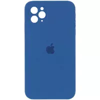 Чехол Silicone Case Square Full Camera Protective (AA) для Apple iPhone 11 Pro (5.8") Синий / Navy blue