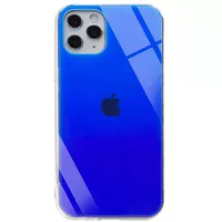 TPU + Glass чохол Gradient Rainbow з лого для Apple iPhone 11 Pro (5.8 ") Синій