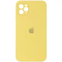 Чехол Silicone Case Square Full Camera Protective (AA) для Apple iPhone 11 Pro (5.8") Желтый / Canary Yellow