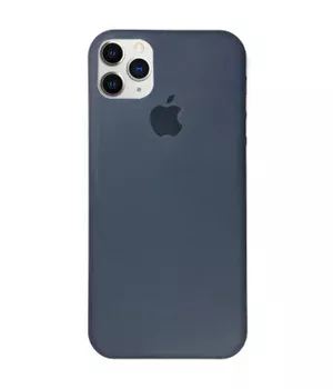 Чехол Silicone case (A) (с закрытым низом) для Apple iPhone 11 Pro (5.8") Серый / Dark Grey