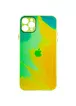 Чохол TPU+Glass Impasto abstract для Apple iPhone 11 Pro (5.8") Yellow green