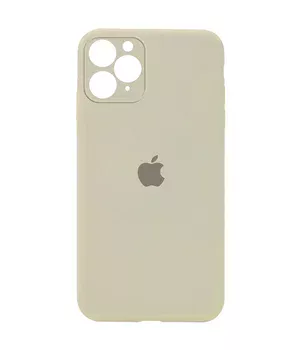 Чохол Silicone Case Square Full Camera Protective (AA) Apple iPhone 11 Pro (5.8") Бежевий / Antigue White