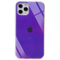 TPU+Glass чехол Gradient Rainbow с лого для Apple iPhone 11 Pro (5.8") Фиолетовый