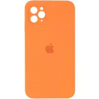 Чехол Silicone Case Square Full Camera Protective (AA) для Apple iPhone 11 Pro (5.8") Оранжевый / Papaya