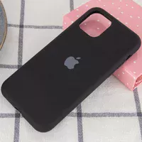 Чохол Silicone case (A) (з закритим низом) для Apple iPhone 11 Pro (5.8 ") Чорний / Black