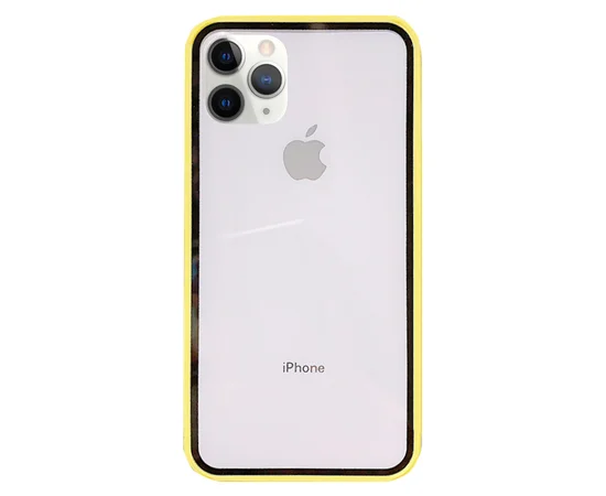 Прозрачный TPU+PC чехол Epic с цветным бампером для Apple iPhone 11 Pro (5.8") Желтый
