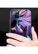 TPU+Glass чехол светящийся в темноте для Apple iPhone 11 Pro (5.8") Рыбка / Фиолетовый