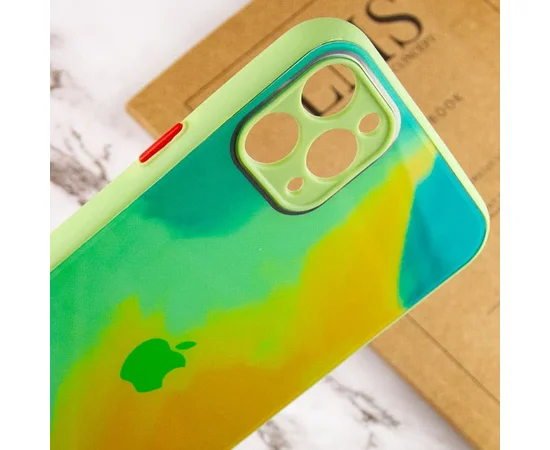 Чохол TPU+Glass Impasto abstract для Apple iPhone 11 Pro (5.8") Yellow green