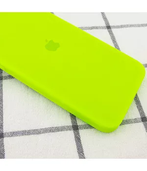 Чехол Silicone Case Square Full Camera Protective (AA) для Apple iPhone 11 Pro (5.8") Салатовый / Neon green