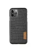 Кожаная накладка G-Case Crocodile Dark series для Apple iPhone 11 Pro (5.8") Черный