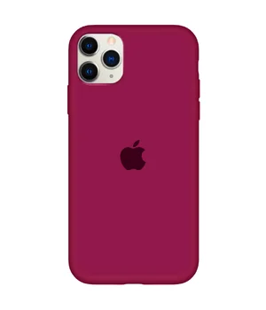 Чехол Silicone case (A) (с закрытым низом) для Apple iPhone 11 Pro (5.8") Бордовый / Maroon