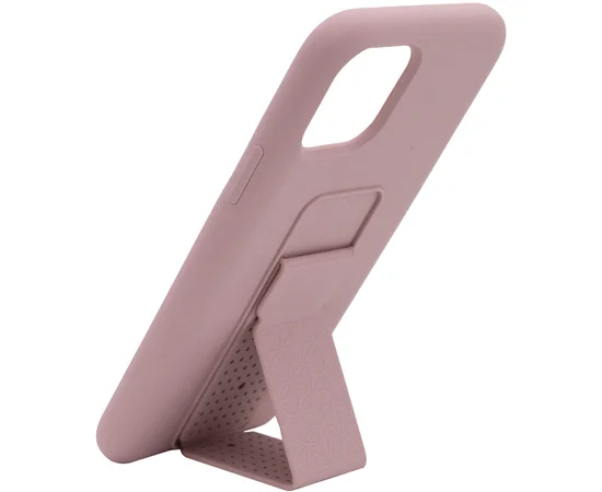 Чехол Silicone Case Hand Holder для Apple iPhone 11 Pro (5.8") Розовый / Pink Sand
