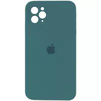 Чохол Silicone Case Square Full Camera Protective (AA) для Apple iPhone 11 Pro (5.8 ") Зелений / Pine green