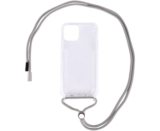 Чохол TPU Crossbody Transparent для Apple iPhone 11 Pro (5.8 ") Сірий