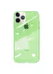 TPU+Glass чехол GLOSSY Logo series для Apple iPhone 11 Pro (5.8") Салатовый / Light green