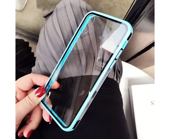 Прозорий TPU + PC чохол Epic з кольоровим бампером для Apple iPhone 11 Pro (5.8 ") Синій