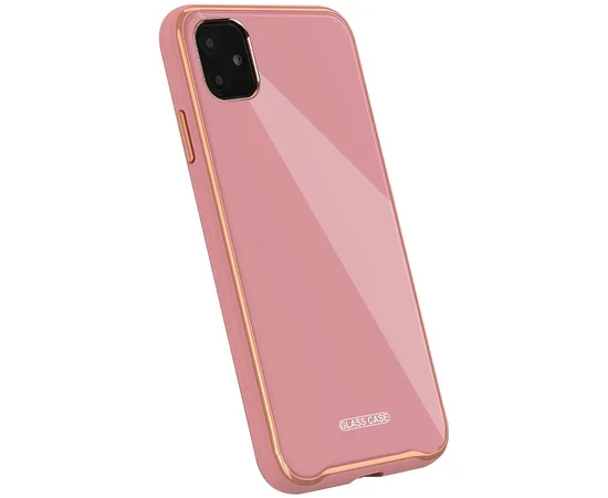 TPU+Glass чехол Venezia для Apple iPhone 11 (6.1") Розовый / Flamingo